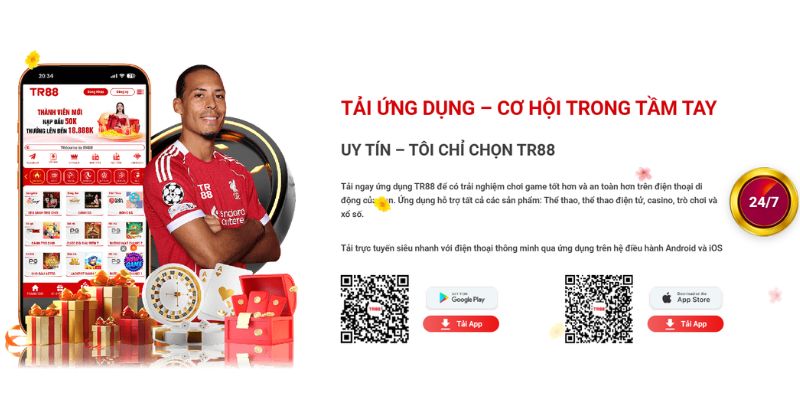 Quét mã QR Tải app TR88 nhanh chóng, an toàn 2026